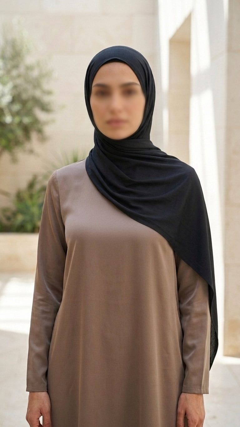 Jet Black - Satin Modal
